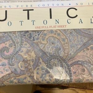 Vintage Utica full flat 100% cotton sheet - new in package